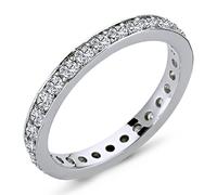 1,02 Carat Diamant rundum Memoire Ring 14 Karat Weißgold