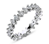 1,02 Carat Diamant rundum Memoire Ring 14 Karat Weißgold