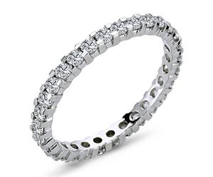 1,05 Carat Diamant rundum Memoire Ring 14 Karat Weißgold