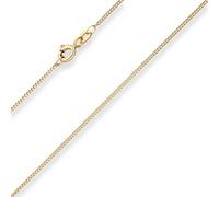 1,1mm Panzerkette Goldkette Collier Halskette aus 375 Gold Gelbgold 45cm