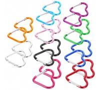 1/2/10/20 Stücke Herz Karabinerhaken für Schlüssel - Mini Schlüsselanhänger Clips für Rucksäcke, kleine Karabiner und Schlüsselanhänger, perfektes Zub