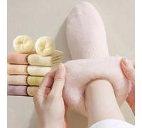 1/2/4 Paar rosa und weiße flauschige Damen Crew Socken, herzförmige warme Socken, weich und bequem, geeignet für Herbst und Winter, zufällige Farben