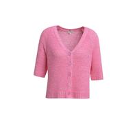 Milano Italy - 1/2 raglan sleeve cardigan w v- neck + placket orchid - Gr. - L