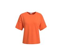 Rundhalspullover MILANO ITALY, Damen, Gr. XL, orange, Feinstrick, Material: 70% Viskose, 30% Polyester, unifarben, normal, Rundhals, Fledermausärmel gerader Abschluss, Pullover Rundhalspullover, mit ü