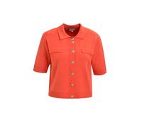 Milano Italy - 1/2 sleeve cardigan with collar + button placket red - Gr. - S