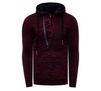 1/2 Zip Grobstrick Slim Fit Kapuzen-Pullover S
