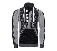 1/2 Zip Pullover im Kontrast Design S