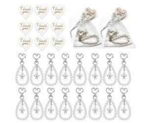 1-20 Sets süße Engel Schlüsselanhänger mit Geschenktüte und Dankeskarten für Taufe, Babyparty, Hochzeit, Geschlechtsoffenbarungsparty