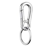 1/20 Stück Schlüsselanhänger-Clips - Gürtelclip, Schlüsselanhänger | robuster Gürtelring, leichter Schlüsselring, Schlüsselanhängerhaken 70 x 6 x 22 cm, Schlüsselanhängerhaken, 1 x Silbermünze,