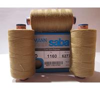 (1,25€/100m) Nähgarn AMANN SABA Stärke: 50er (500m) 60 Farben zu Auswahl (35 = Dunkelbeige (1160))