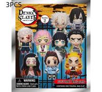 1/3 Stück Demon Slayer Offiziell lizenziertes Kimetsu No Yaiba Anime 3D Schaumstoff-Überraschungstüte Schlüsselanhänger Sammelfigur Schlüsselring & Ta