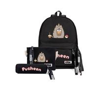 (1)3 stücke Nette Pusheen Print Frauen Mädchen Rucksack Harajuku Kawaii Katze Weibliche Studentin Mädchen
