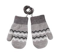 1-4 Jahre Kinder Winter Hängende Halshandschuhe Fäustlinge Baby Jungen Mädchen Fleece Warme Fausthandschuhe mit Band Kleinkind Verdicken Welle Strickhandschuhe mit Schnur für Spielen Laufen Skifahren