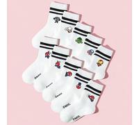 1/5/10 Paar Marvel Kinder/Jungen weiße gestreifte Crew/Knöchel Socken, coole Spiderman/Avengers Cartoon Muster, personalisierte feuchtigkeitsableitend