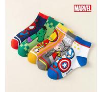 1/5/10 Paar Marvel-Themen Kindersocken, Spinne-Man, Iron Man, Hulk, Thor Muster, Rüschensocken, schwarz-weiß gestreifte Crew-Socken, Mädchen & Jungen