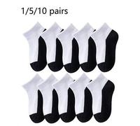 1/5/10 Paar minimalistische Jungen- & Mädchensocken, farblich abgesetzt, schmutzabweisend, atmungsaktiv, vielseitig einsetzbare Kindersocken, kurze Sp