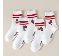 1/5 Paar Marvel Spinne-Man gemusterte kurze Socken, Mädchen/Jungen/Kinder Knöchelsocken, Lässig/Party/Ostergeschenk, dünn für Frühling/Sommer, cooles