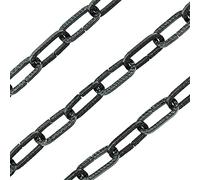 1,5m Lampenkette Schwarz gehämmert ø 2mm strukturiert Eisen Kette Ringkette Lampenkette Tragkraft 5 kg