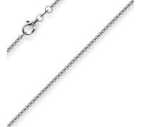 1,5mm Venezianerkette aus 750 Gold Weißgold Kette Collier Halskette rund 50cm