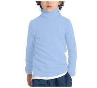 1-8 Jahre Unisex Kinder Thermooberteil Rollkragen Unterhemd Thermo Pullover Einfarbig Lässig Warme Thermounterwäsche Oberteile Skiunterwäsche Unterhemd Funktionswäsche Top Langarm T-Shirt für Winter