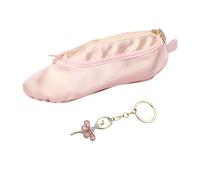 1 Ballettschuh-Federmäppchen, 1 Anhänger-Schlüsselanhänger, Rosafarbenes Federmäppchen Für Mädchen, Kreatives Und Interessantes Federmäppchen, Schreibwarentasche Für Studenten