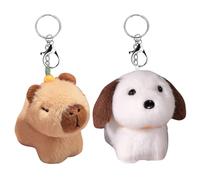 1 Capybara -Anhänger Und 1 Welpenanhänger, Gefüllter Tieranhänger, Kreativer Dekorativer Anhänger, Niedlicher Tieranhänger.