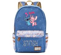 (1-Dunkelblau) Lilo & Stitch Rucksäcke für Teenager - Canvas-Laptoptasche mit Anime-Figuren - Unisex-Schule