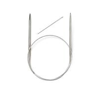 1 Edelstahl Rundstricknadel 80cm mit Stopfnadel, Größenwahl