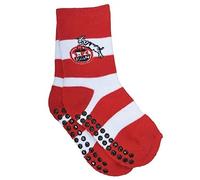 1. FC Köln ABS Babysocken rot-weiß Kinder Socken Antirutsch Stoppersocken - Plus Lesezeichen I Love Köln Größe 25-28