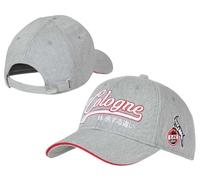 1. FC Köln Basecap - Lindenallee - grau Kappe Cologne Cap Schildmütze - Plus Lesezeichen I Love Köln
