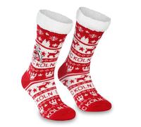 1. FC Köln Hüttensocken Rut un wiess (DE/NL/SE/PL, Numerisch, 39, 42, Regular, Regular, Rot/Weiss)