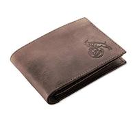 1. FC Köln Ledergeldbörse braun, Geldbörse Vintage-Design Portmonee, Geldbeutel Herren - Plus Lesezeichen I Love Köln