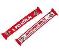 1. FC Köln Premiumschal - Aufstieg 2025 - Schal | Fanschal | Strickschal - Plus Aufkleber Köln forever