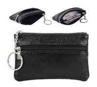 1 Key mini schlüsseletui leder für PU Leather violett autoschlüssel tasche key-organizer purse cover schlüsselbund schlüsselmappe anhänger klein kleingeldbörse anahtarlık with Zip schlüsselorganizer