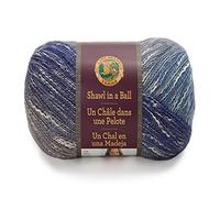(1 Knäuel) Lion Brand Yarn Shawl in a Ball Yarn, Soothing Blue