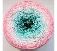 1 Knäuel YarnArt Blumen Moonlight Glitter Baumwollgarn, weich, Regenbogen-Häkeln, metallischer Lurex, handgestrickt, glänzend, silberfarbener Kuchen, mehrfarbige Baumwolle, Gewicht 260 g, Länge 1093