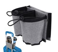 1 Kofferbecherhalter, Gepäckzubehör, Aufbewahrungstasche Zum Aufhängen, Kofferflaschenhalter, Mit 3 Taschen, Geeignet Als Reisegeschenk Für Passagiere, Flugbegleiter Und Flugbegleiter (Grau)