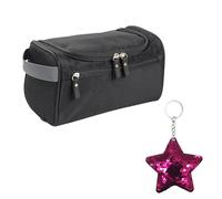 1 Kulturbeutel Mit 1 Fünfzackigem Stern-Schlüsselanhänger, Reise-Kulturbeutel, Handtasche Mit Großem Fassungsvermögen, Hängender Kulturbeutel, Reise-Kosmetiktasche Für Damen