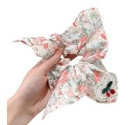 1 Luxuriöse Scrunchie Stirnbänder mit Schleifen, verstellbarer Haargummi aus Stoff, wendbares Design für Damen, Mehrzweck Styling, eleganter Haargummi Schal Stil