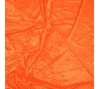 1 m | Neon Orange gecrushter Samt Stoff * * * frei UK Post * * * BRIGHT ORANGE gecrushter Samt Velours dehnbar/Stretch Material 150 cm Breite Meterware 1 Einheit fluoreszierend orange