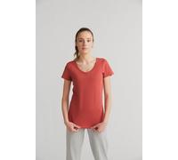 1 oder 2er Pack Damen Flammê Kurzarmshirt aus Bio-Baumwolle 1223" Leela Cotton" terracotta XL