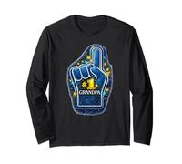 #1 Opa Foam Finger Funny Dad Pride Number One Design Langarmshirt