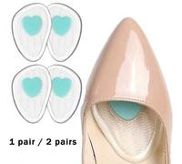 1 Paar/2 Paar rutschfeste Vorfußpolster, transparente Anti-Reibungs-Herzförmige Sohlenprotektoren geeignet für High Heels und Sandalen