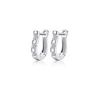 1 Paar 925 Sterling Silber Lady White Womens Creolen praktisch und beliebt Attractive