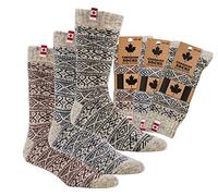 1 Paar"Canadian Socks" THERMO-WollsockenHerren Kinder (39/42, natur-rot)