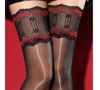 1 Paar Damen Kniestrümpfe, hohe Röhrensocken, Damen Große Größen Strumpfhosen; europäischer und amerikanischer Stil, Spitzenbesatz / transparente Ober