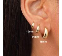 1 Paar einfache Creolen in verschiedenen Größen, 925 Sterling Silber, minimalistische Lässig Ohrringe für Frauen, hochwertiges Schmuckgeschenk, geeign