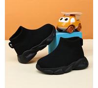 1 Paar einfache gestrickte hohe Sportschuhe für Babys