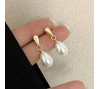 1 Paar elegante Perlen-Ohrstecker in Tropfenform, minimalistisches Retro-Design Ohrringe