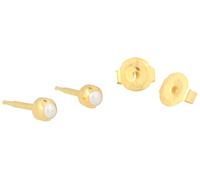 1 Paar Erstohrstecker 3mm vergoldet Sterile Ohrringe Ohrstecker Zarge mit Perle